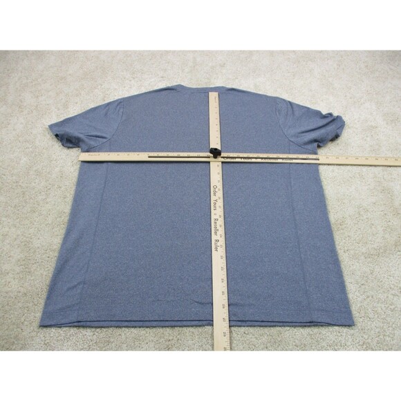 UNTUCKit Shirt Mens Extra Large XL Blue Stretch Short Sleeve Crew Neck Casual - Picture 9 of 12